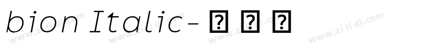 bion Italic字体转换
